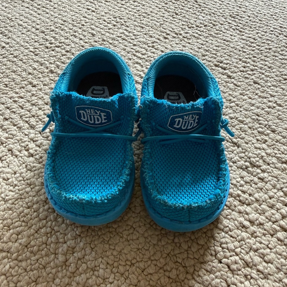 Hey Dude Kids Bright Blue Moccasins